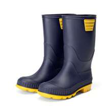Kids Rain Boots Easy-On Lightweight Non-Slip Outsole For Boys & Girls Outdoor Rainy Day Play - 黃色 - 查看 2