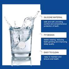 1 Set (Mouthguard + Cleaning Tablets) Portable, Nighttime Teeth Grinding Protection, Soft Silicone Comfort, Teeth Wear Prevention EDTA Disodium, Sodium Bicarbonate & Laureth-7-Containing Nighttime Teeth Care Kit, Dental - Clear - View 6
