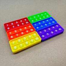 6 Peças Brinquedos de Bolha de Quadro Decimal, Manipulativo de Contagem para Ensino Fundamental, Brinquedo Educativo de Aprendizagem de Matemática, Presentes de Halloween, Natal e Aniversário para Crianças a Partir de 3 Anos