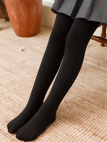 Thermal Kids Girl Tights For Thicken Pantyhose Thermo Fleece Stockings Solid Winter Leggings Kids Fleece Lined High Waist Elasticity Pant Slim Thicken Tights