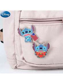 Disney 1pc Officially Licensed Stitch Series Enamel Pins Cute Cartoon Button Pins Decorative Badges For Clothes Bags Backpacks Hats Hair Ties Women's Funny Collectible Display Perfect Birthday Christmas Anime Gift - Multicolor - View 8