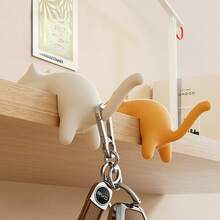 1pc Cat-Shaped Multi-Function Hook - Hole-Free & Damage-Free Design, Durable Metal Hook, Suitable For Backpacks And Bags, Ideal For Elementary Students, Desktop Accessory, Cute Design, Smooth Surface - Multicolor - View 10