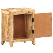 vidaXL Bedside Cabinet Brown Solid Mango Wood Bedside Cabinet Rectangular Rustic Durable Wooden Bedside Cabinet Nightstand Rustic Bedside Table Mango Wood Furniture - Brown - View 3