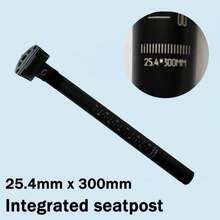 Tubo de sillín de bicicleta de 300mm, tubo de sillín de bicicleta de montaña, aleación de aluminio, tubo de sillín integrado de 25 4 27 2 28 6 30 4 30 8 31 6mm, poste de sillín MTB - Negro - Ver 9