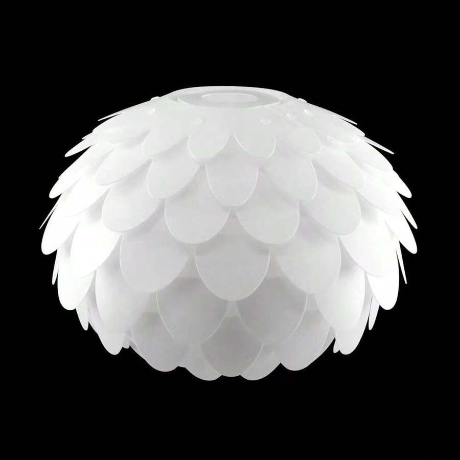 1pc White PVC Plastic Acrylic Flower Lamp Shade, E27 Screw Base ...