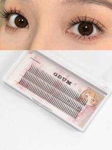 QDUM 120 de grupuri de gene segmentate în formă de A, stil mixt, 11 mm cu bucle mai lungi C, gene DIY personale de diferite lungimi, gene naturale moi lucrate manual pentru uz zilnic, gene Manga pentru călătorii