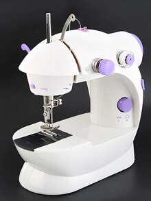 Maquina De Coser Portatil Mini Maquinita Electrica De Costura Altamente Multifuncional Para El Hogar maquina de coser portatil mini electrica costura hogar multifuncional facil uso ligera reparaciones ropa manualidades envio rapido garantia calidad - Lila Púrpura - Ver 6