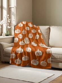 1 件 4 季法兰绒毯子、床上用品、南瓜图案厚实柔软舒适盖毯，适用于沙发、办公室午睡、房间装饰、旅行露营，适用于客厅、卧室、返校、节日礼物、万圣节装饰、秋季装饰、秋季装饰、房间装饰 - 彩色 - 查看 7