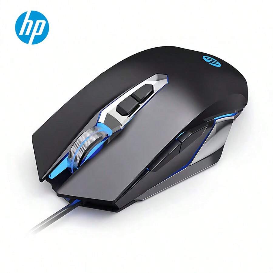 HP Przewodowa mysz gamingowa M220: konfigurowalne przyciski boczne zapewniające szybki dostęp jednym kliknięciem, precyzyjne śledzenie optyczne, odporny na pot i antypoślizgowy uchwyt, bez sterowników, natychmiastowe połączenie, kompatybilność z wieloma urządzeniami - Czarny dźwięk - Zobacz 1