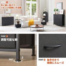 Storage Trunks & Chests - Depth 30cm X Width 100cm X Height 74.5cm (7 Drawers) + Black - View 7