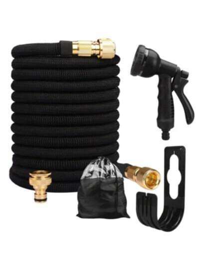 Expandable Garden Hose Set, High Pressure Burst-Proof Hose 50/75/100FT, Multi-Function Spray Nozzle + Storage Hanger