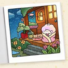 1本成人自愈涂色书 | 爱自己：公交车站的古怪猫咪，减压涂色书，返校季，学习用品，文具用品，学校用品，送给女孩的绝佳礼物，情人节，新年