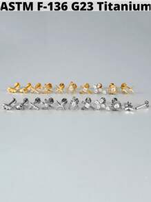 1PC G23 Titanium Zirconia Hexagram Lip Studs Internal Thread Zirconia Butterfly Ear Helix Tragus Cartilage Helix Earrings Body Piercing Jewelry