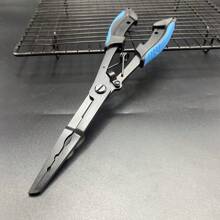 1 件钓鱼钳，不锈钢加长多功能钓鱼钳，用于剪线、去除铅皮、去除钩子、诱饵钓鱼钳