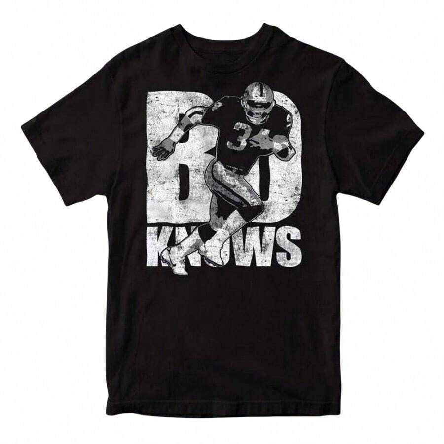 Bo Jackson Bo Knows Black T-Shirt Unisex All Sizes S-5Xl JJ5010