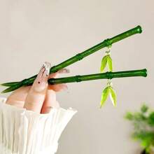 2Pcs Green Bamboo Leaf Hair Stick Pin Resin Chinese Hair Sticks For Buns Vintage Hair Chopsticks For Women Girls Hairpin Hairstick Japanese Hair Stick Chinese Hair Pin Hair Accessories