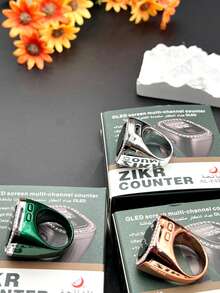 502# OLED 屏幕多通道振动提醒智能戒指，带计数器、时间、日期、闹钟功能，可戴在手指上，操作方便 - 彩色 - 查看 8