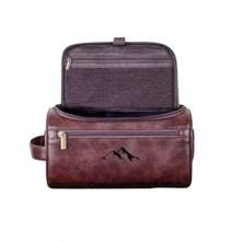 Men's Leather Toiletry Bag Personalized, Groomsmen Gift, Dopp Kit For Him, Men's Leather Accessory, Anniversary Gift, Christmas Gift For Men
