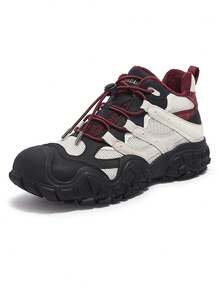 Beige/Black/Wine Red