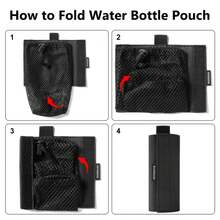 Bassdash-bolsa para botella de agua con correas Molle, mosquetón con Clip para cinturón, bolsa de soporte de malla plegable para viajes, pesca, caza y senderismo KKH5 - Ca con correas Molle - Ver 2