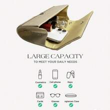 Women's Evening Clutch Rhinestone Clutch Shiny Shoulder Bag Pearl Purse Suitable For Party Wedding Date - 銀色 - 查看 3