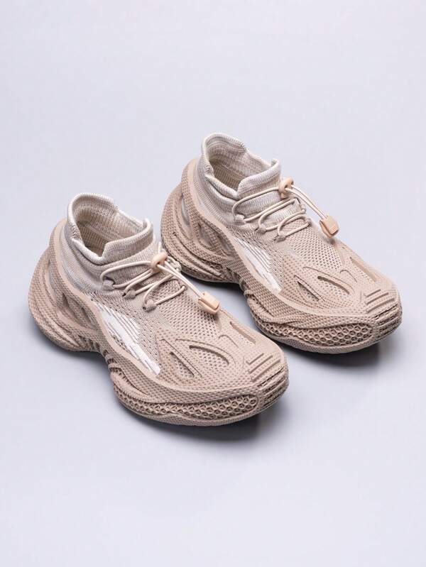 1 par de zapatos deportivos de moda color caqui para niñas, zapatos casuales cómodos y transpirables, adecuados para todas las estaciones