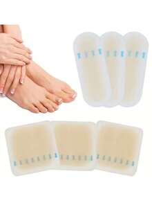 20 Curativos adesivos de gel hidrocoloide para bolhas, para cuidados com os calcanhares - Adesivos antidesgaste, adesivos para pedicure, ferramentas para cuidados com os pés, curativo para bolhas nos pés - Amarelo - Ver 3