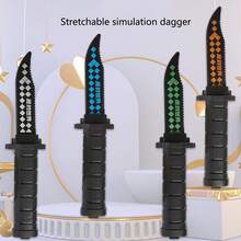 1PC/2PCS/4PCS Realistic Plastic Spring-Loaded Retractable Knife, Prank Scary Toy, Magic Prop - Multicolor - View 5