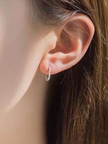 1 Pair Oval & Square Earrings For Women, Fashion Minimalist Unique Niche Design Earrings, Suitable For Daily, Party Wear, Gift For Holidays