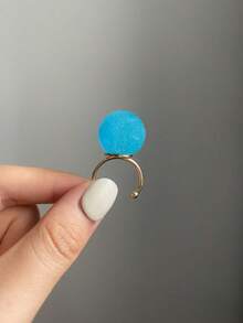 1 pieza Anillo abierto de acero inoxidable de resina clara de estilo minimalista elegante y artístico, adecuado para el uso diario, la calle, el festival de música, la fiesta o la ropa de noche - Multicolor - Ver 29