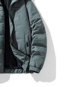 男士轻薄户外冬季外套，带帽休闲新款冬装