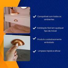 Kit Of 2 Colonial Shell Model Handles With Premium, High-Quality Finish For Drawers, Cabinets, Dressers, Furniture In General - 羅斯福科 - 查看 5