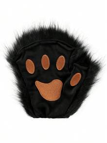 Four-Piece Multi-Color Fox Suit Cosplay Mask Headband Suit Party Stage Costume Suit Combination Halloween Fun Sexy Dress - Black and White - View 4