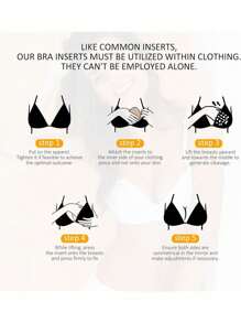 半对可重复使用双面粘性上托胸垫 - 带衬垫的粘性胸垫，适合连衣裙、比基尼等。 - 彩色 - 查看 10