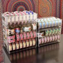 1 件亚克力透明桌面宠物用品收纳盒，大容量猫粮罐头和零食收纳盒 - 無色 - 查看 4