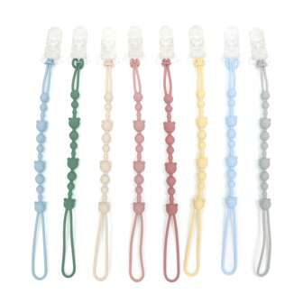 1 件装硅胶奶嘴链，带夹子，可固定奶嘴，适合男孩和女孩，适合大多数奶嘴