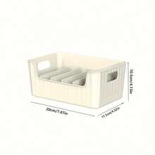 1pc Transparent Plastic Condiment Storage Box With Adjustable Divider - Multipurpose Kitchen Organizer For Storing Spices, Snacks And Small Items - Suitable For Countertop, Detachable Independent Spice Rack, Large Capacity, Can Be Placed In Refrigerator, Cabinet And Living Room Countertop, Also Suitable For Kitchen And Outdoor Camping Condiment Storage, Ideal Accessory For Refrigerator.