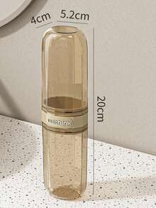 1 件便携式塑料牙刷收纳盒、现代简约防水旅行牙刷架、旅行装洗漱用品收纳盒、旅行配件礼品套装、收纳盒旅行瓶旅行套装旅行杯旅行装旅行洗漱包旅行收纳盒假日配件旅行套装套装旅行礼物透明收纳盒旅行必需品。