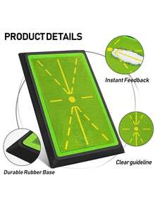 1 PC Golf Swing Practice Pad With Beads, Trajectory Pad, Impact Pad, Golf Impact Pad - Green - View 11