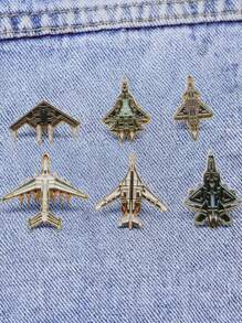 1/6pcs Cartoon B-2 Stealth, F-22 Raptor, An-225 Mriya Dreamliner Brooch Pin, Decorative Lapel Pin For Clothes, Bags, Backpacks Office Accessories Shirts Jacket Jewelry Christmas Halloween Autumn-Winter Accessories,Suitable For Teens, Youth,Men,Casual, Outdoor, Athletic, Vacation, Graduation Gifts, Birthday, Daily Wear