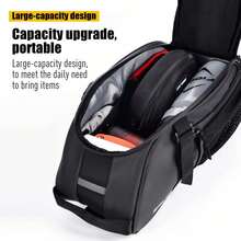 Waterproof Bicycle Saddle Panniers, Bike Reflective Rear Rack Bag, Cycling Back Seat Cargo Carrier Pouch With Shoulder Strap Travel For Travel And Cycling - Black - View 7