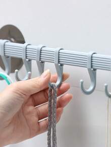 1/2 Set Bathroom Toilet Storage Rack, Suction Cup Hooks Rack, Dedicated Corner Hanging Rack, 6pcs Kitchen Hooks, Bathroom Hooks, Corner Hooks, Slotless Hooks, Hat Hooks, Towel Hooks, Miscellaneous Storage Hooks, Bathroom Storage Rack Bathroom Accessories - Multicolor - View 5