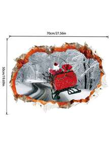 1 Stück Wandaufkleber Weihnachtsmann auf dem Weg, PVC Aufkleber Material, abnehmbar, selbstklebend, leicht abzulösen, geeignet für Wanddekoration, Hintergrund, Wohnzimmer, Schlafzimmer, Heimdekoration, selbstklebender Wandaufkleber, Feiertags-Dekoration, Geburtstag, Abschluss, Weihnachten, Weihnachtsbaum, Geschenk, Dekoration, Thanksgiving, Hochzeit, Herbst, Geburtstag, Geschenke, Party-Zubehör, Innenraum, Feiertage, Festivaldekor