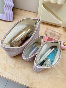 1 PC Pinkish-Purple Jungle Flowers Make Up Bag, Fashionable And Casual Large Capacity Portable Zipper Makeup Bags, Travel And Vacation Essentials Cosmetic Bags For Sanitary Napkins, Pouch Pads, Wired Earphones, Earpods, Headphones, Charger, Lipsticks, Cosmetics, Perfume, Skin Care And Beauty Products, Home Decor, For Mom, Women, Nurses, Students,Christmas Gifts,Pouch,Travel,Gifts For Women Travel Essential,Pouch,Clutch / Small Handbag, Makeup Organizer,Makeup Organize,Pouch,Brush Holder,Mini Pouch,Large Capacity Pouch