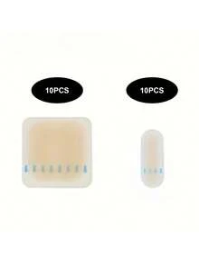20 Curativos adesivos de gel hidrocoloide para bolhas, para cuidados com os calcanhares - Adesivos antidesgaste, adesivos para pedicure, ferramentas para cuidados com os pés, curativo para bolhas nos pés - Amarelo - Ver 4