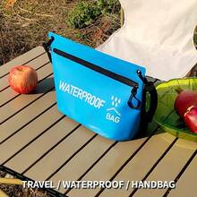 Organizador de cosméticos mini vertical: Bolsa de aseo portátil de tamaño de viaje con sistema de compartimentos internos, estuche de maquillaje de estilo moderno para almacenamiento vertical durante viajes de trabajo o vacaciones. Bolsa de aseo, bolsa de ducha, gran capacidad para mujeres, cubos de embalaje, artículos esenciales de viaje, artículos esenciales de crucero, artículos esenciales de vacaciones - Multicolor - Ver 5