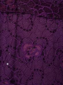 Abito da sera elegante e raffinato, con design a tasche, scollo a V, ricami delicati, cintura in vita, maniche a volant, lungo, adatto a taglie comode, nuovo arrivo - Viola - Visualizzare 10