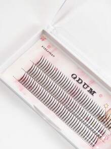 QDUM 120 de grupuri de gene segmentate în formă de A, stil mixt, 11 mm cu bucle mai lungi C, gene DIY personale de diferite lungimi, gene naturale moi lucrate manual pentru uz zilnic, gene Manga pentru călătorii