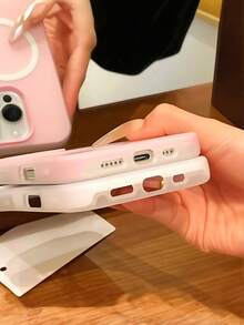 Fashion 2 IN 1 Matte Magnetic Candy Color Case Compatible With IPhone 16 15 14 13 11 12 Pro Max Plus For Magnetic Wireless Charge Cover Waterproof Shockproof Anti-Fall Scratch Resistant - Pink - View 8