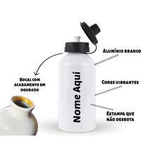 Garrafa Personalizada Alumínio Professora Squeeze de Água 500ml + Caixa Presente